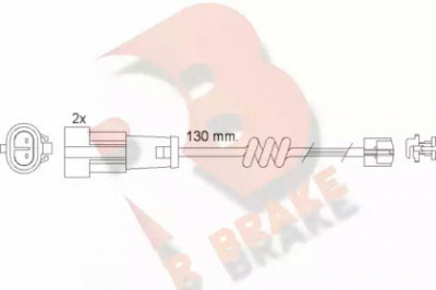 R BRAKE 610469rb -  Сигнализатор, износ тормозных колодок